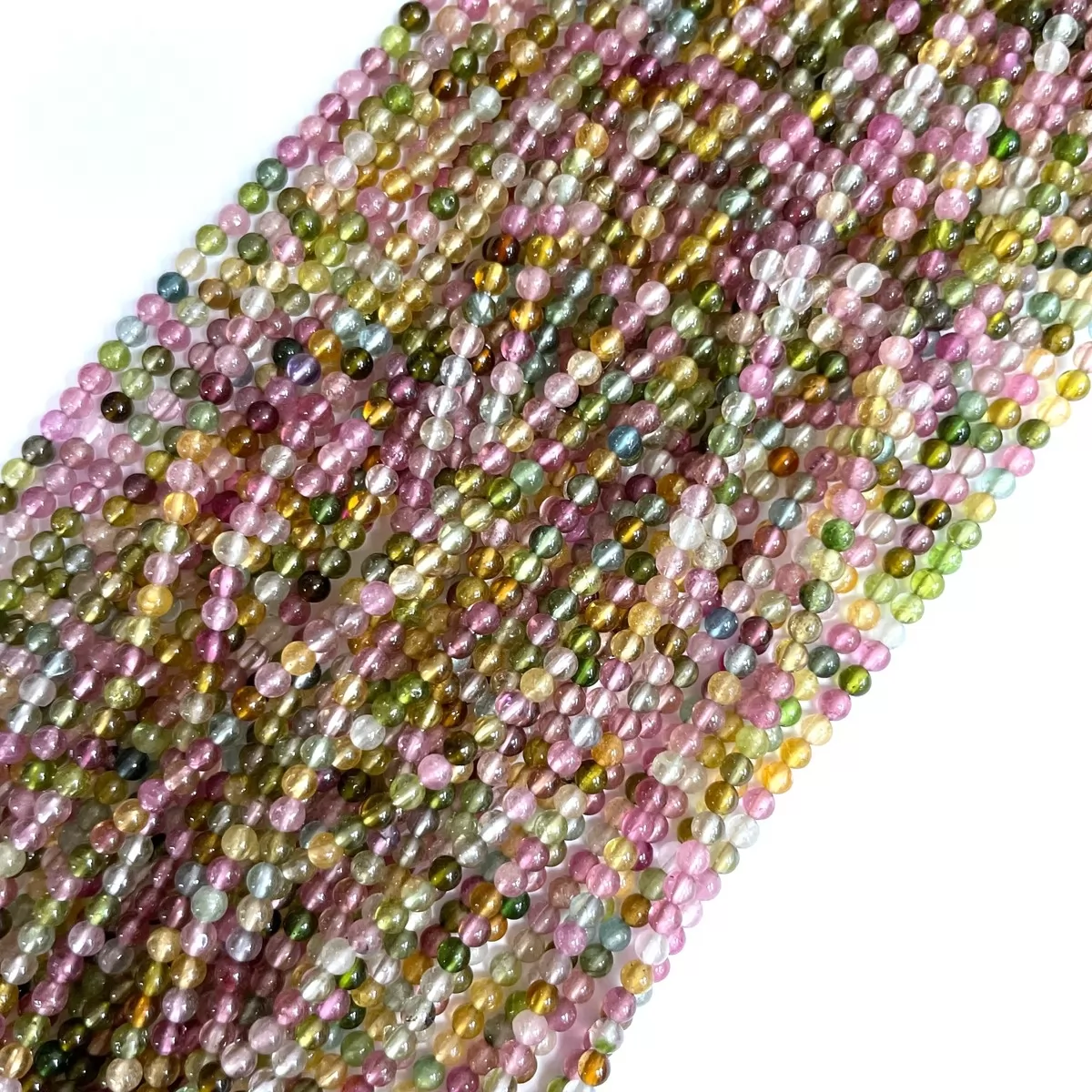 Tourmaline Multicolor, Plain Round, 2mm,3mm,4mm, Approx 380mm