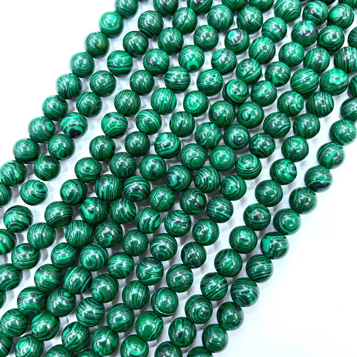 Synthetic Malachite, Plain Round, Approx 4mm-14mm, Approx 380mm
