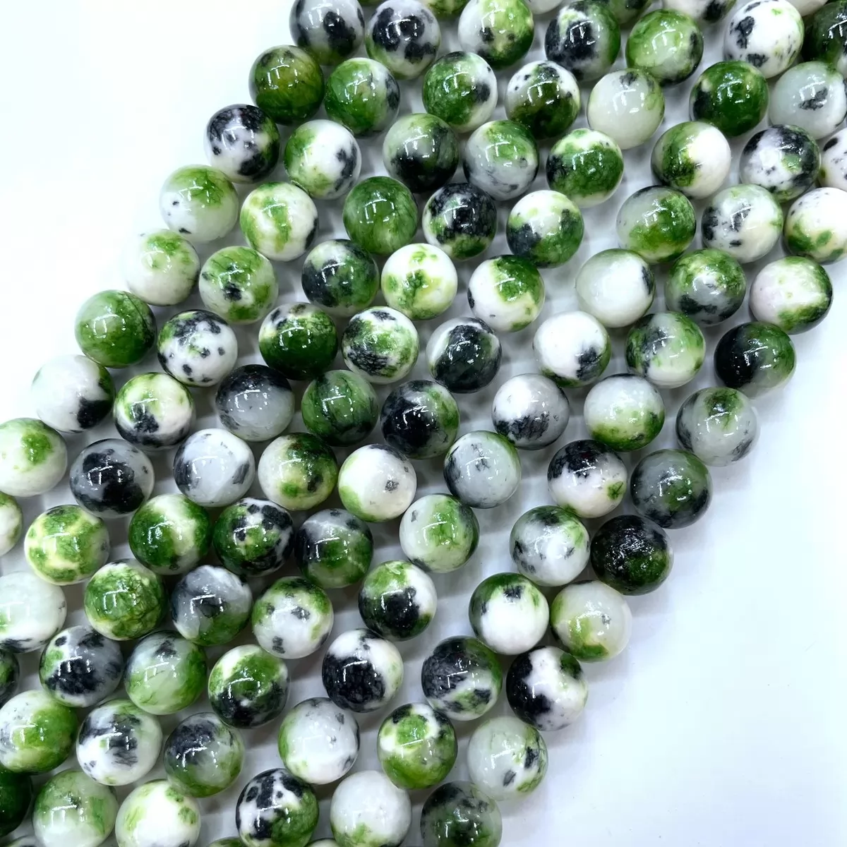 Persia Jade Dyed, Plain Round, Approx 4mm-12mm, Approx 380mm, Green Black
