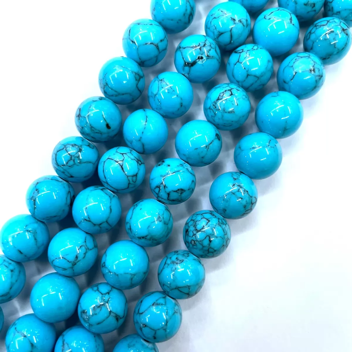 Synthetic Turquoise, Plain Round, Approx 4mm-14mm, Approx 380mm