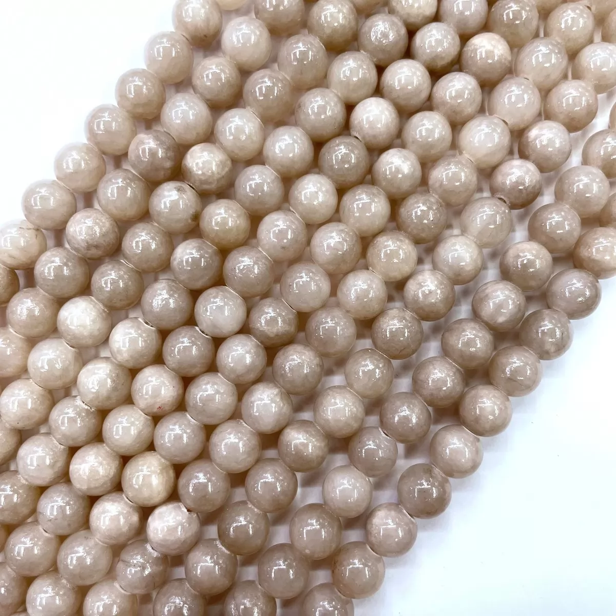Dyed Honey Jade, Plain Round, Approx 4mm-14mm, Approx 380mm, Grey #1
