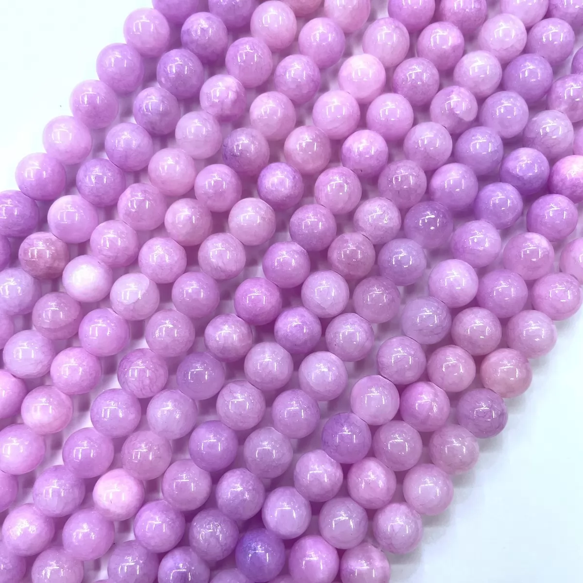 Dyed Honey Jade, Plain Round, Approx 4mm-14mm, Approx 380mm, Purple #1