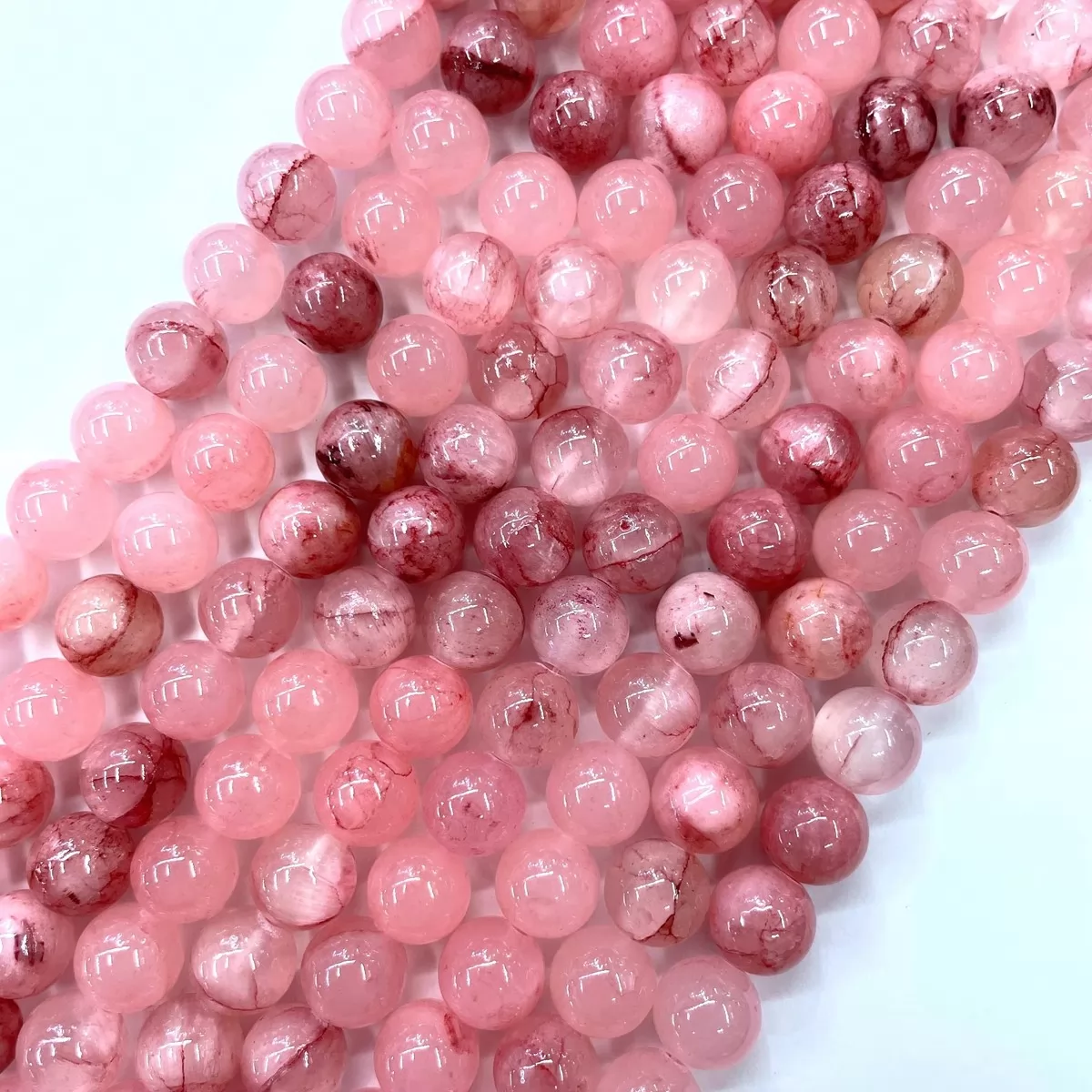Dyed Honey Jade, Plain Round, Approx 4mm-14mm, Approx 380mm, Pink #5