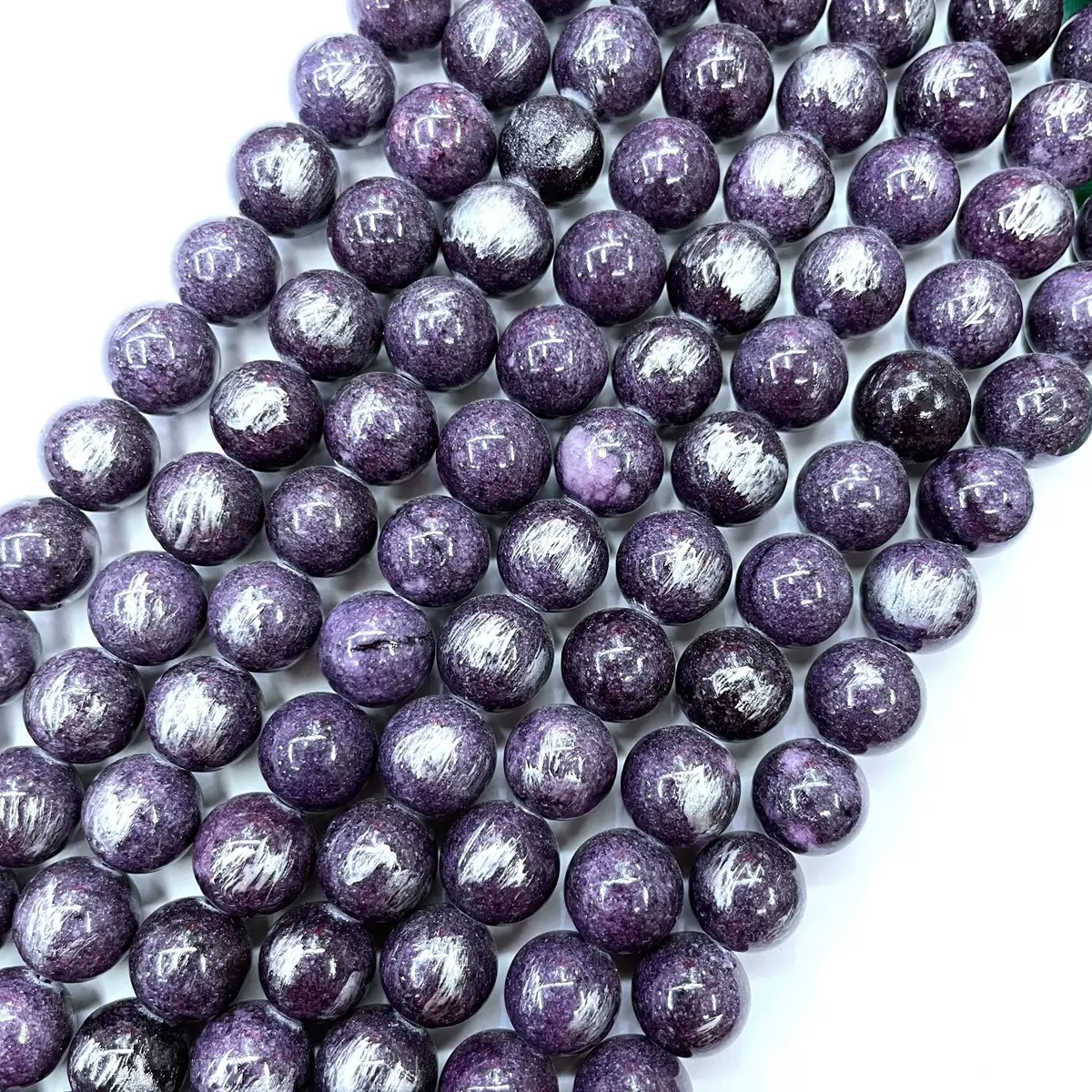 Manshan Jade Silver Plated Dyed, Plain Round, Approx 4mm-12mm, Approx 380mm, Dark Purple