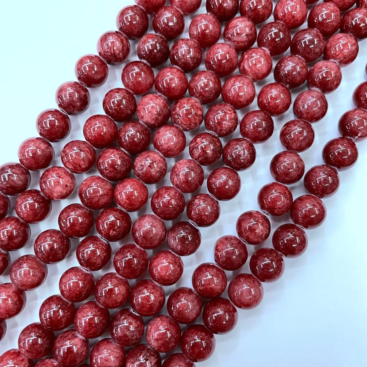 Dyed Honey Jade, Plain Round, Approx 4mm-14mm, Approx 380mm, Red #6
