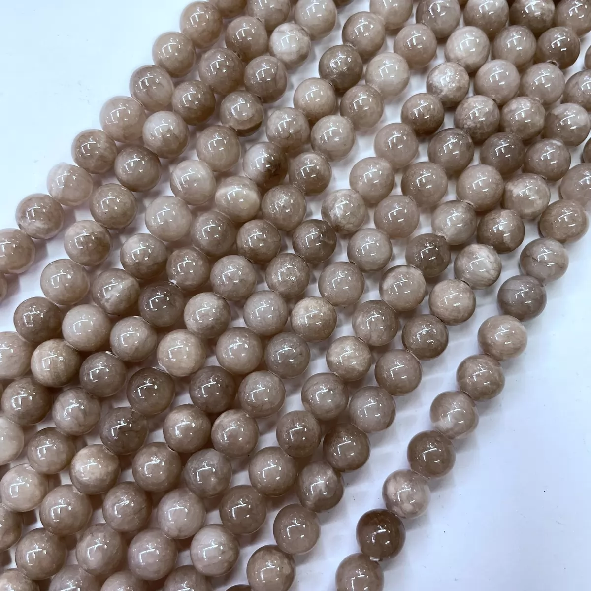 Dyed Honey Jade, Plain Round, Approx 4mm-14mm, Approx 380mm, Grey #6