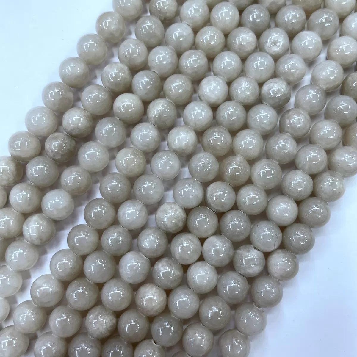 Dyed Honey Jade, Plain Round, Approx 4mm-14mm, Approx 380mm, Grey #8