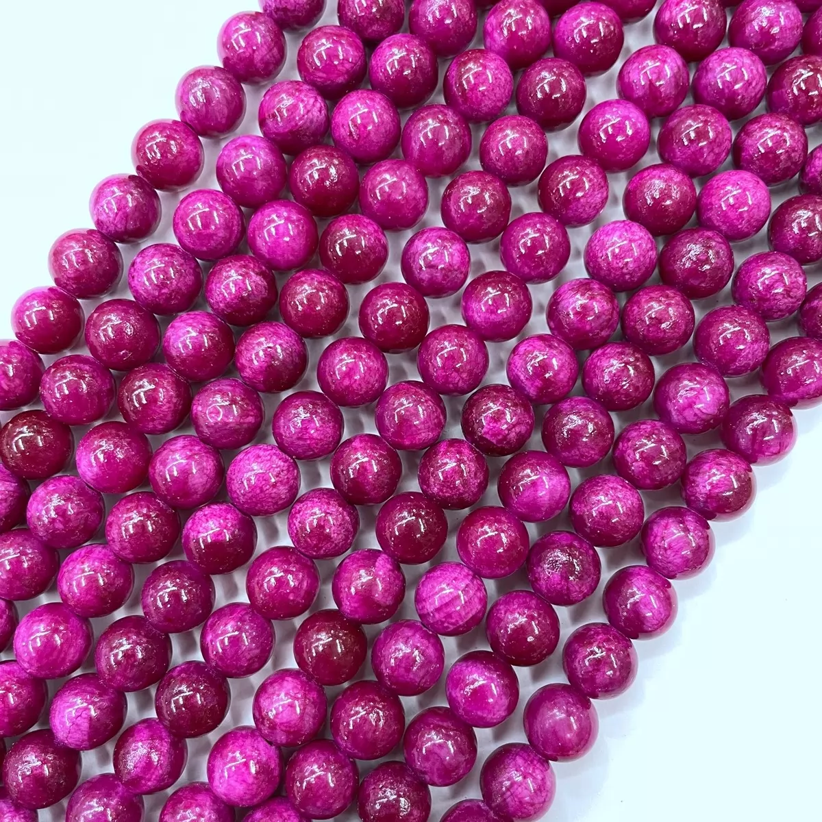 Dyed Honey Jade, Plain Round, Approx 4mm-14mm, Approx 380mm, Red #4