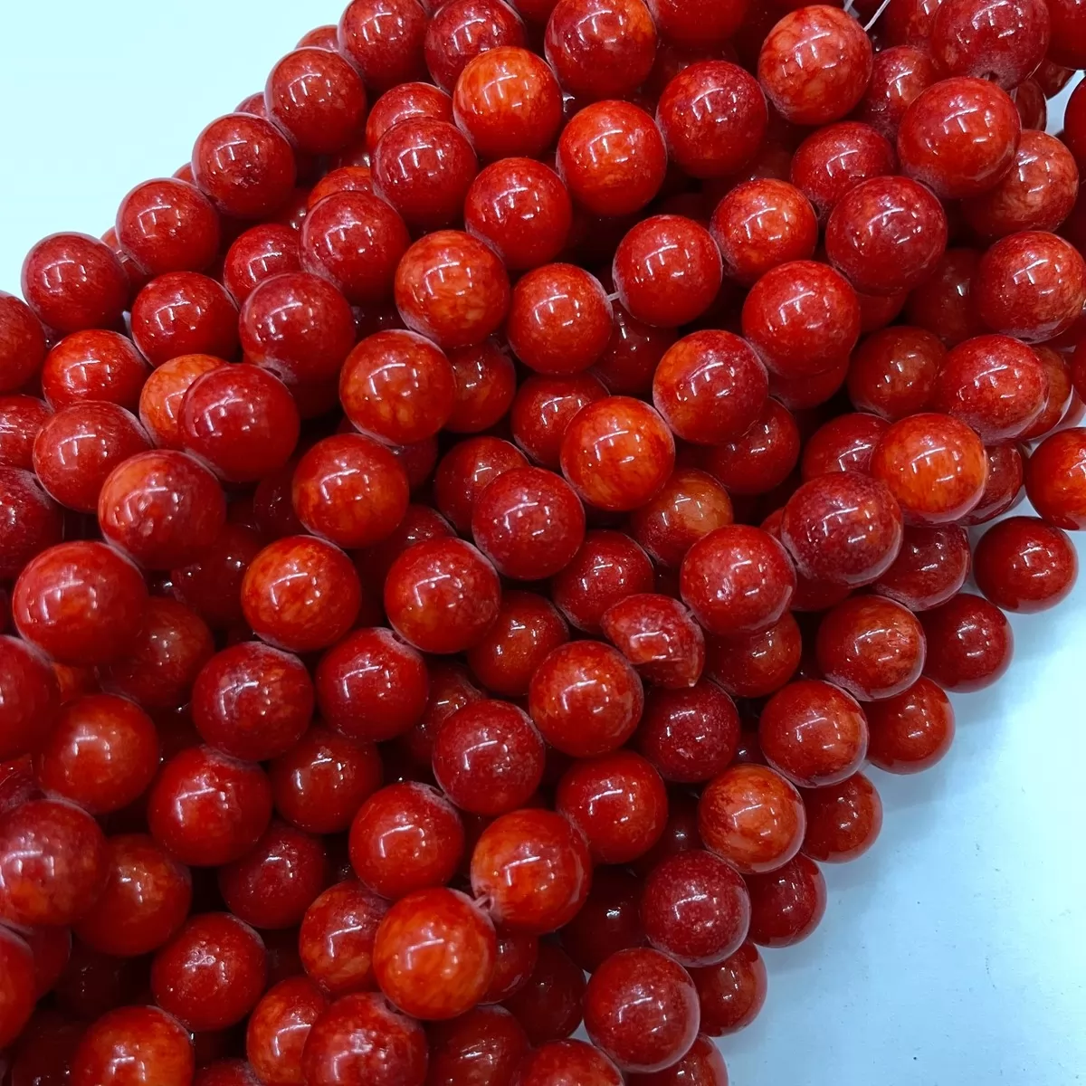 Dyed Honey Jade, Plain Round, Approx 4mm-14mm, Approx 380mm, Red #5