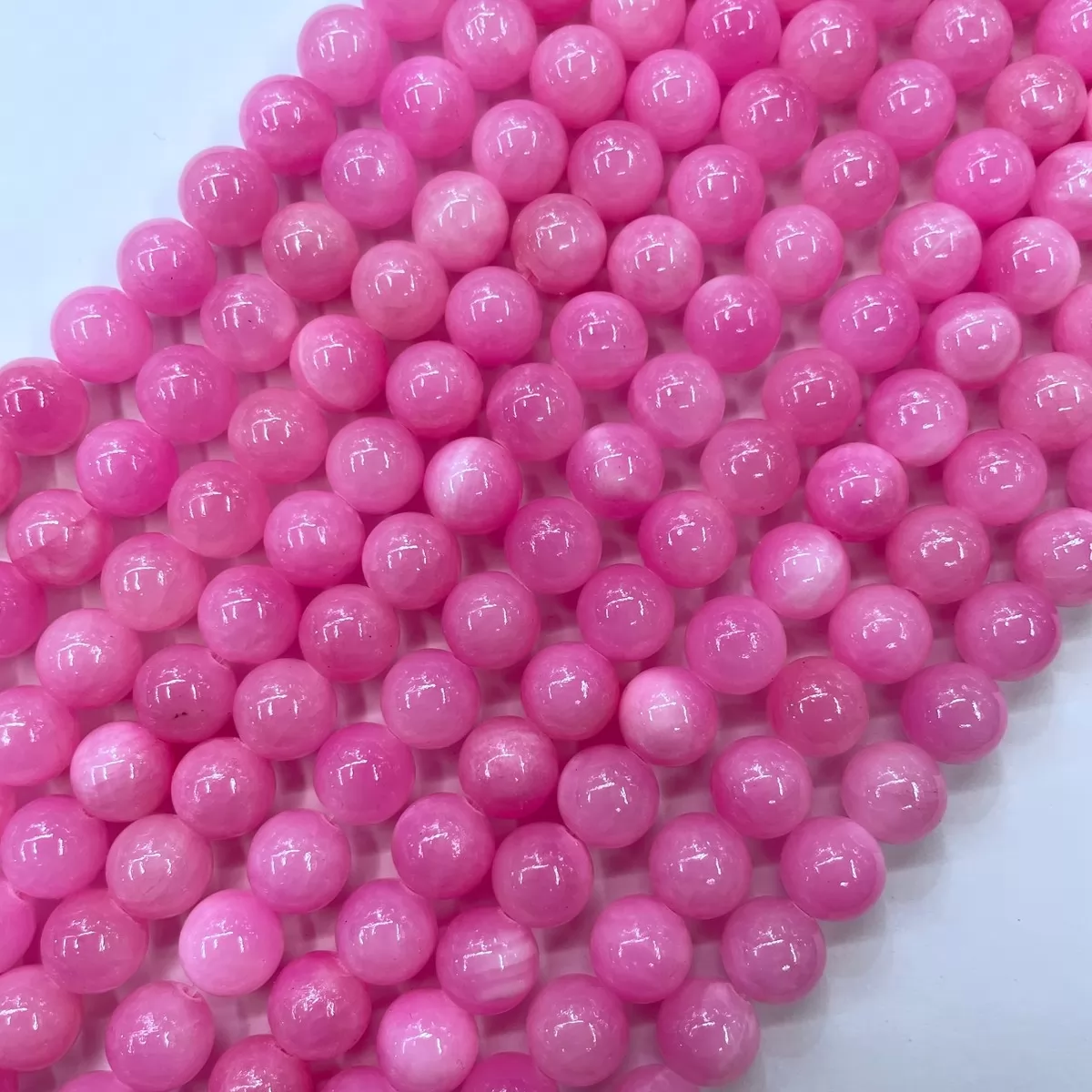 Dyed Honey Jade, Plain Round, Approx 4mm-14mm, Approx 380mm, Pink #6