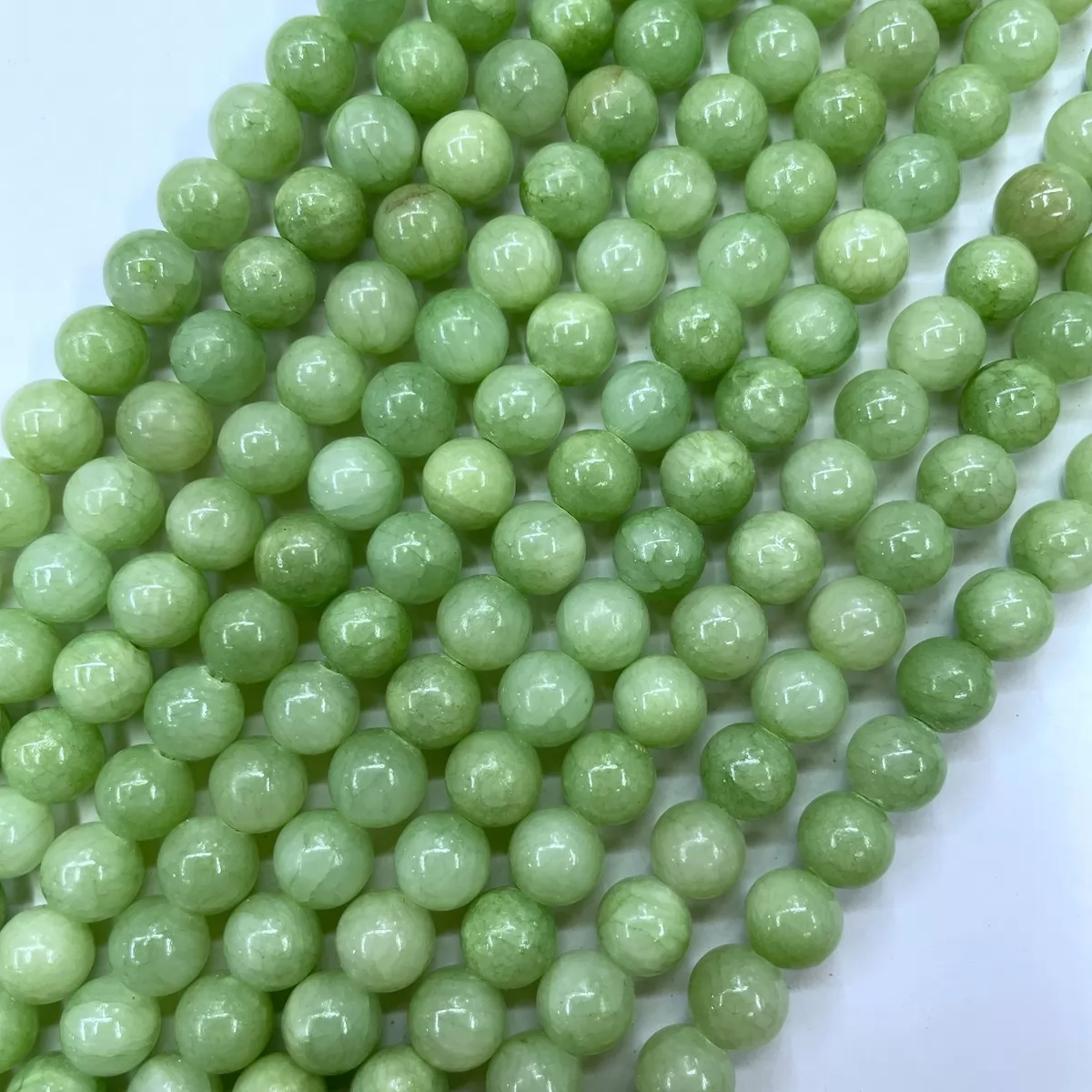 Dyed Honey Jade, Plain Round, Approx 4mm-14mm, Approx 380mm, Green #10