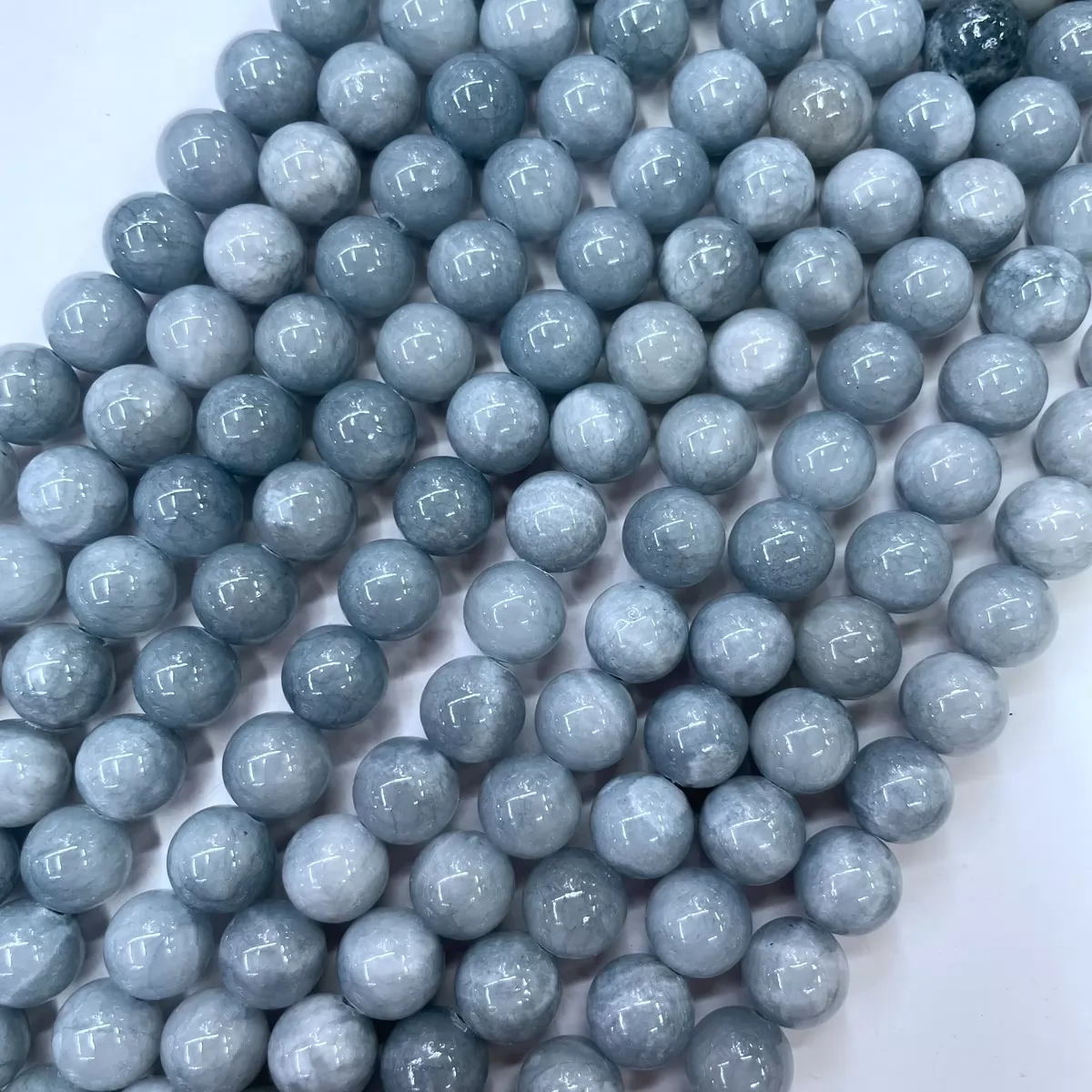 Dyed Honey Jade, Plain Round, Approx 4mm-14mm, Approx 380mm, Blue #6