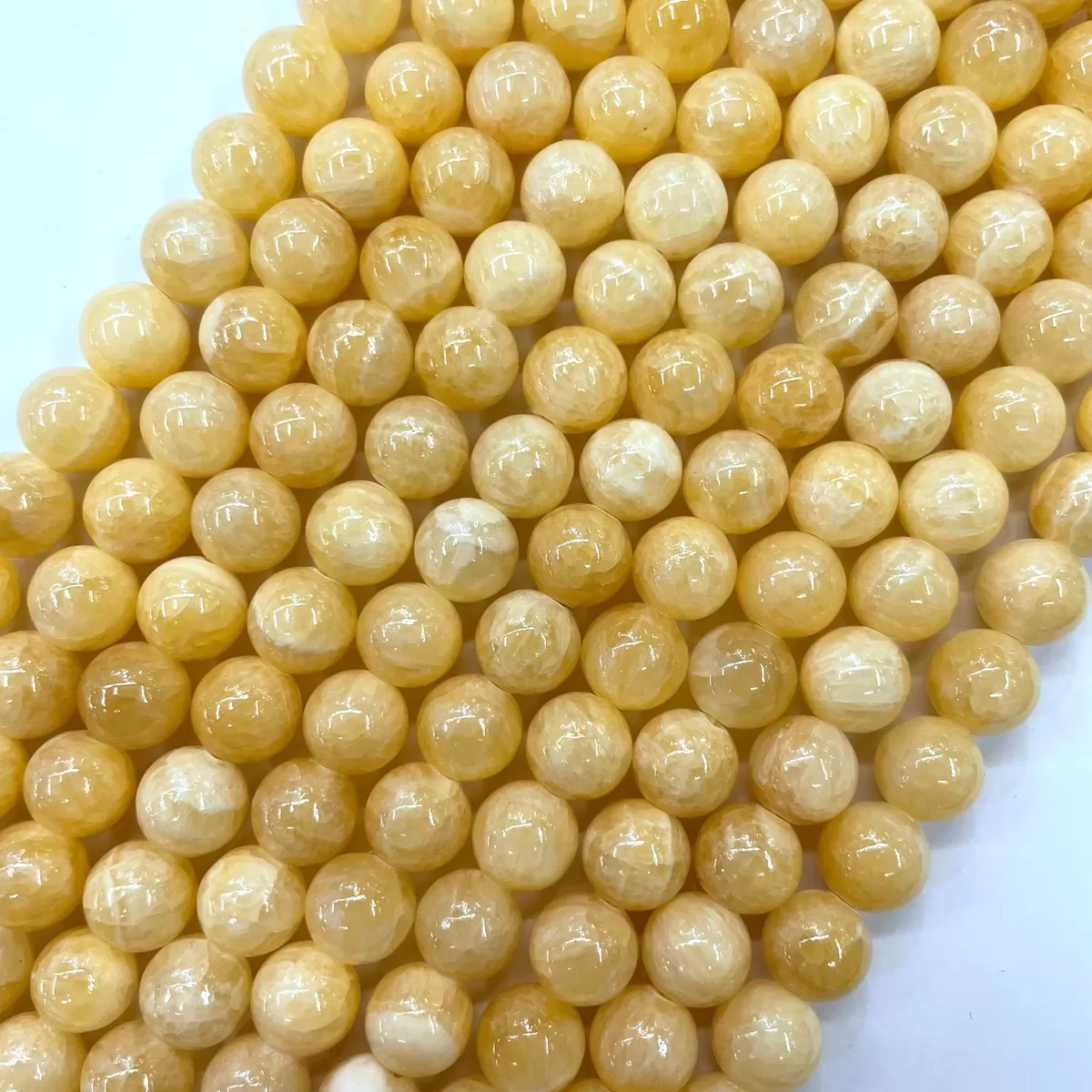 Dyed Honey Jade, Plain Round, Approx 4mm-14mm, Approx 380mm, Yellow #2
