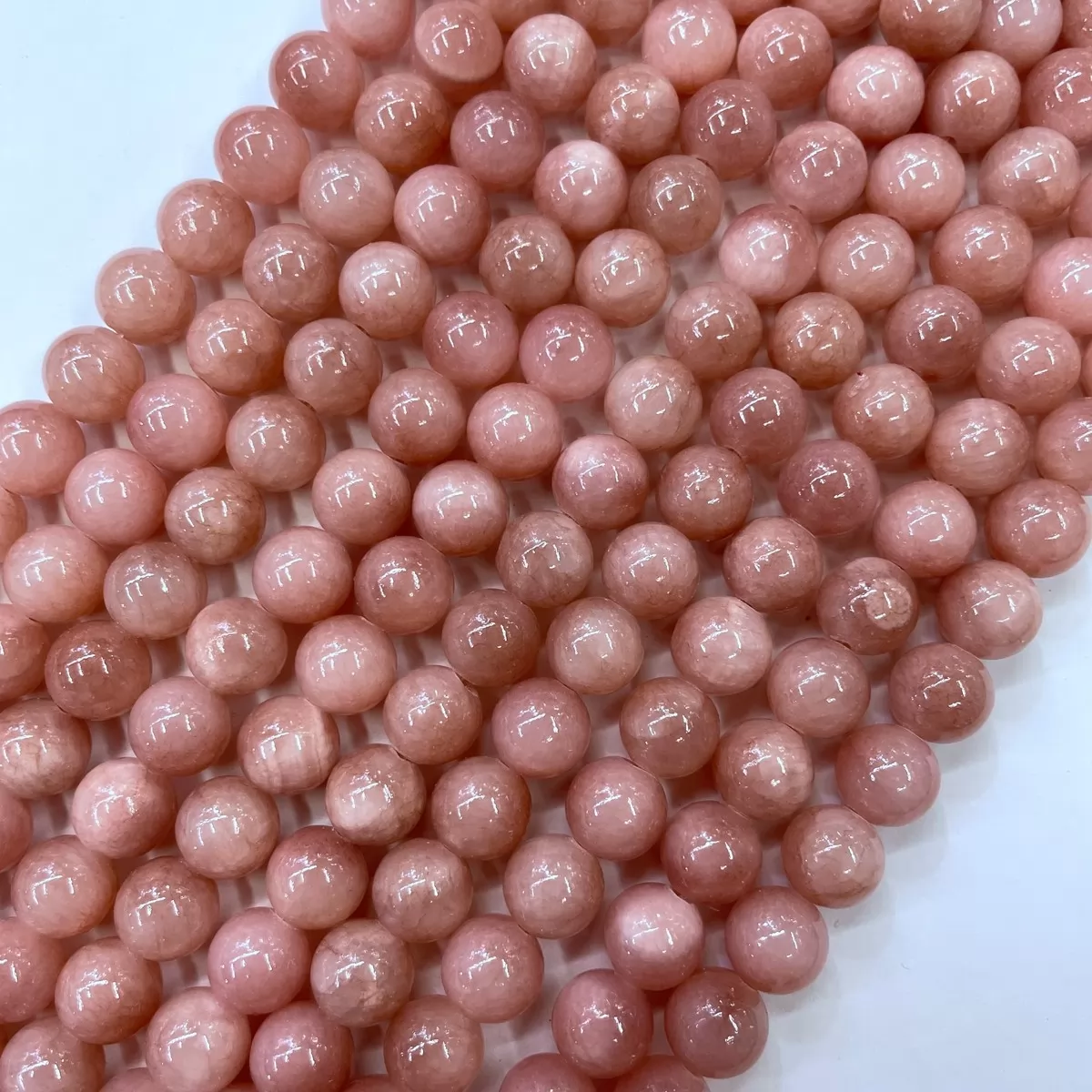 Dyed Honey Jade, Plain Round, Approx 4mm-14mm, Approx 380mm, Pink #7