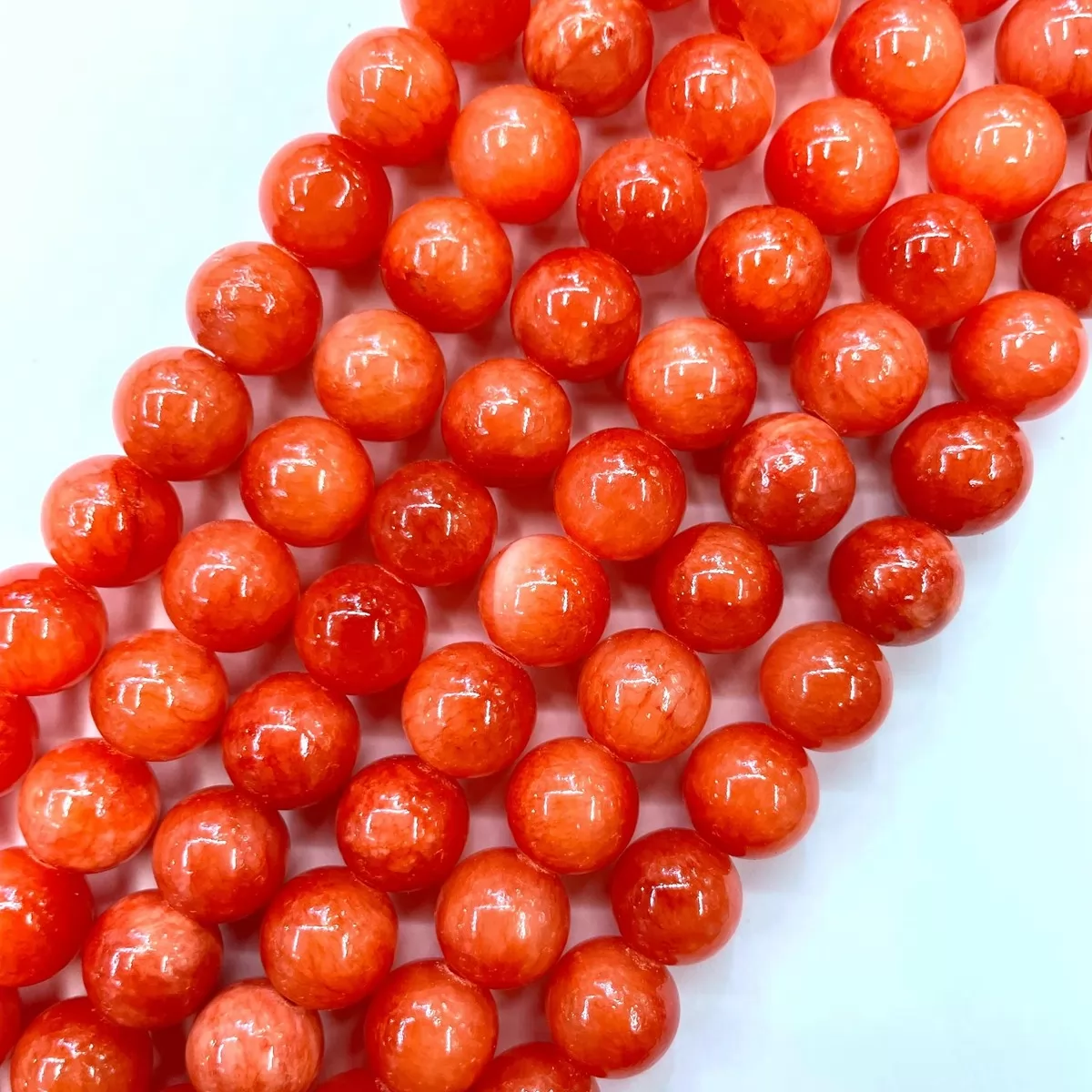 Dyed Honey Jade, Plain Round, Approx 4mm-14mm, Approx 380mm, Red #2