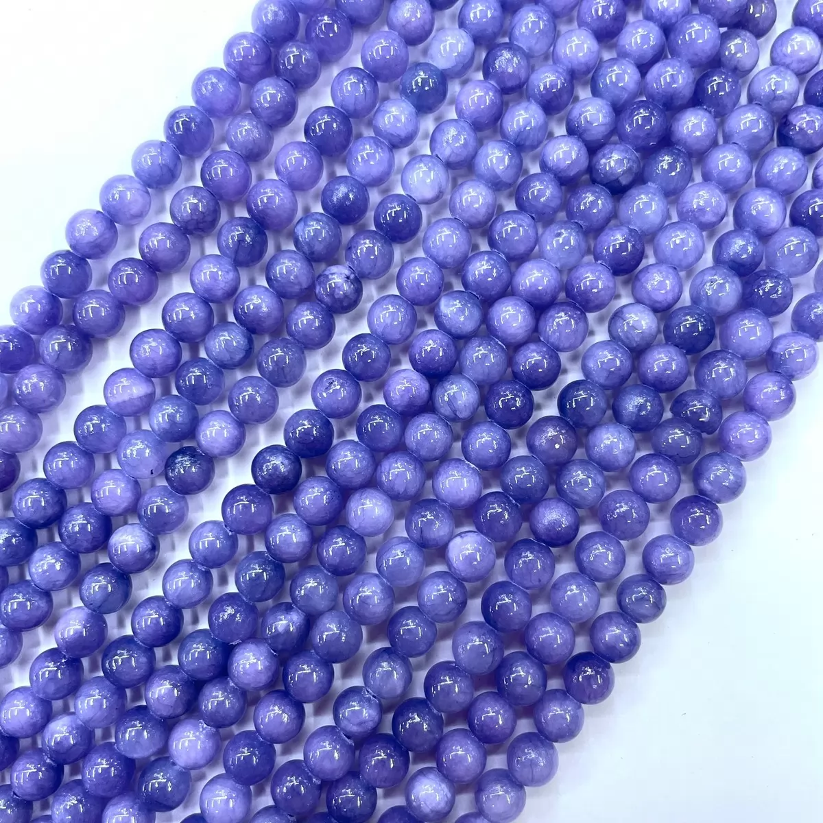 Dyed Honey Jade, Plain Round, Approx 4mm-14mm, Approx 380mm, Purple #4