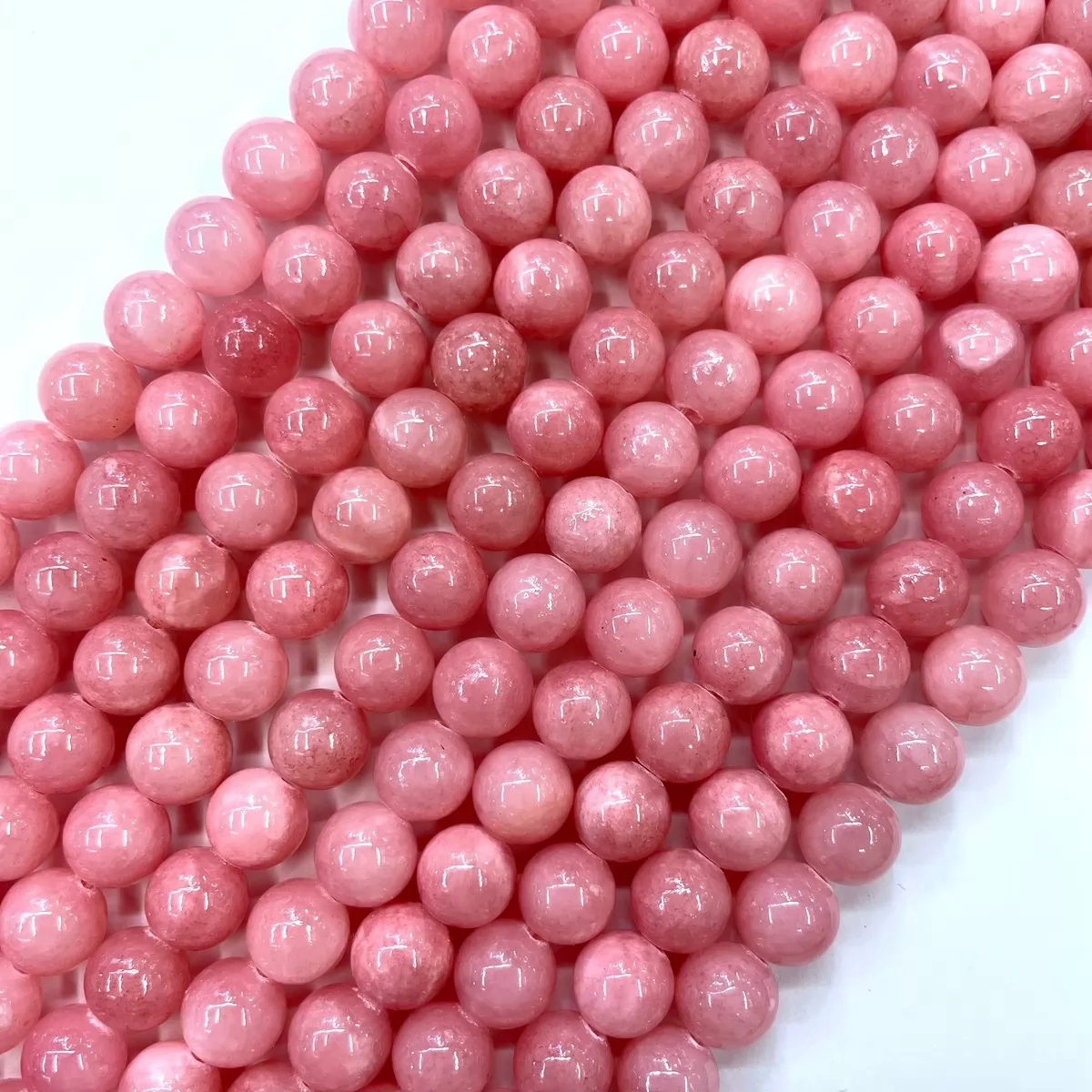 Dyed Honey Jade, Plain Round, Approx 4mm-14mm, Approx 380mm, Pink #2