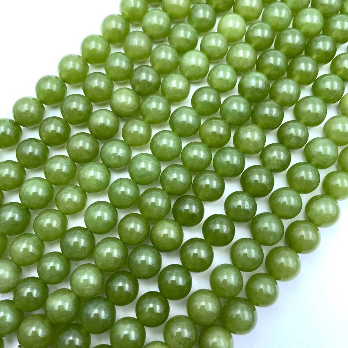 Green Color Jade, Plain Round, Approx 6mm-12mm, Approx 380mm