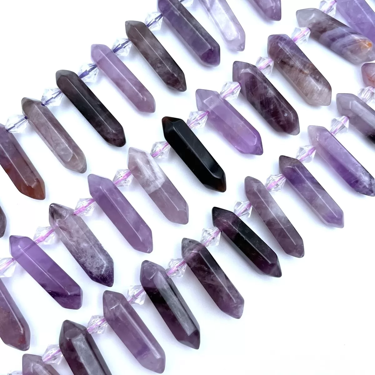 Amethyst, Top side drilled point , Approx 6-8mm x 25-30mm, Approx 30pcs
