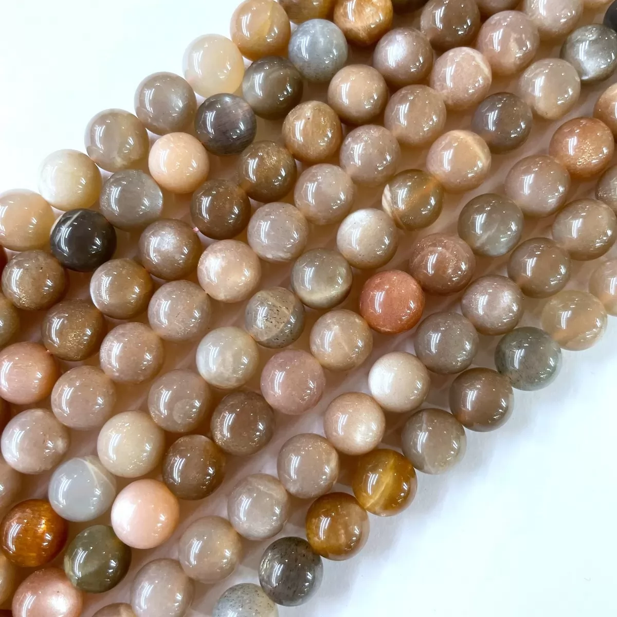 Sunstone, Plain Round, Approx 6mm-12mm, Approx 380mm