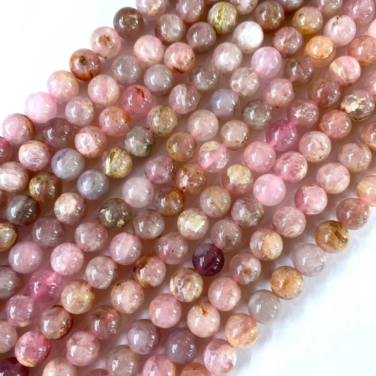 Madagascar Rose Quartz, Plain Round, Approx 6mm-12mm, Approx 380mm