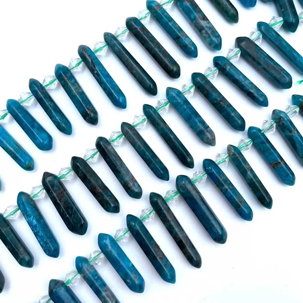 Apatite, Top side drilled point , Approx 6-8mm x 25-30mm, Approx 30pcs