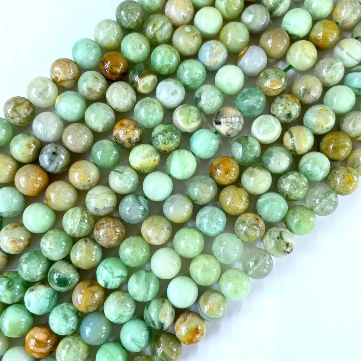 Green Quartz, Plain Round, Approx 6mm-12mm, Approx 380mm