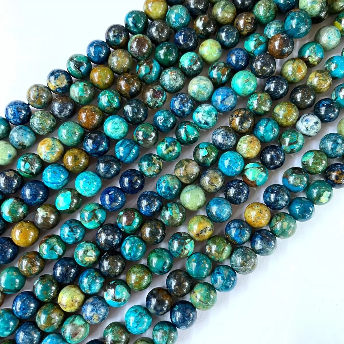 Chrysocolla, Plain Round, Approx 6mm-12mm, Approx 380mm