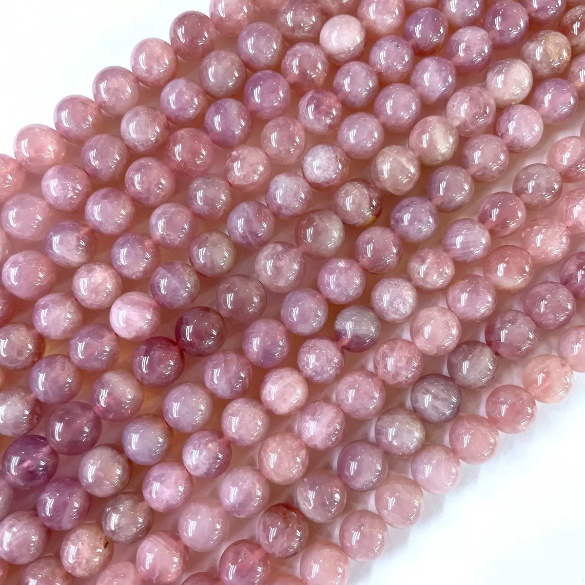 Madagascar Rose Quartz A, Plain Round, Approx 6mm-12mm, Approx 380mm