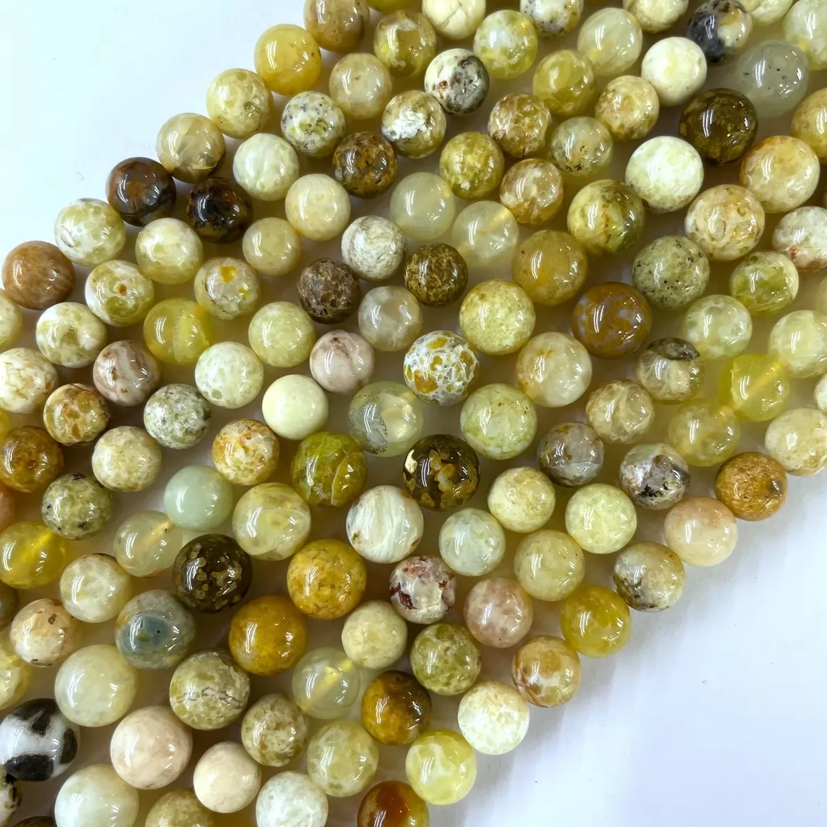 Yellow Opal, Plain Round, Approx 6mm-12mm, Approx 380mm