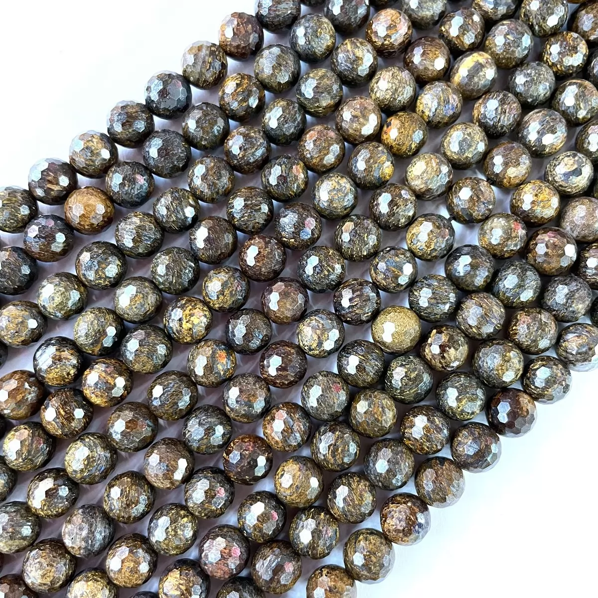 Bronzite, Faceted Round, Approx 4mm-12mm, Approx 380mm