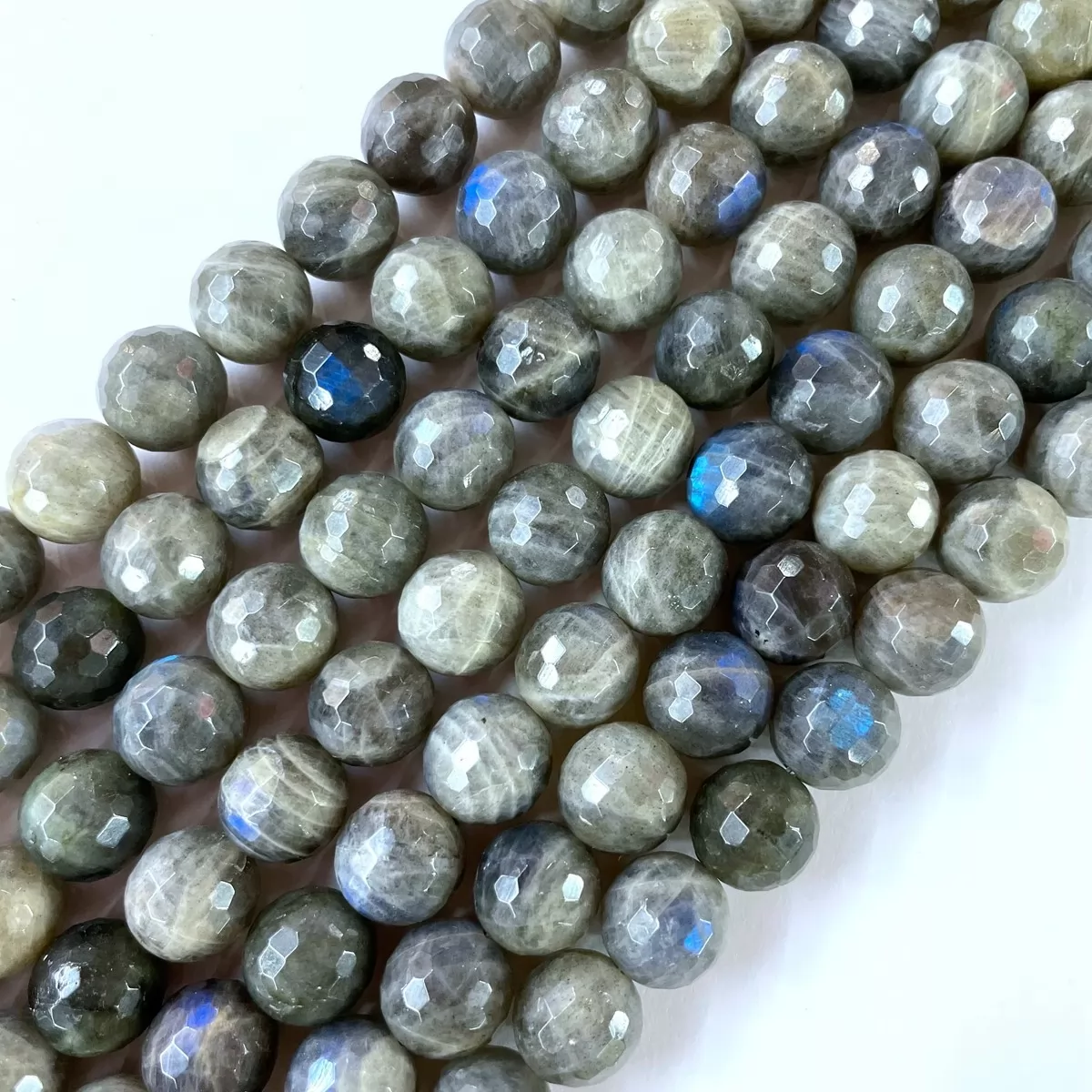 Labradorite, Faceted Round, Approx 4mm-12mm, Approx 380mm