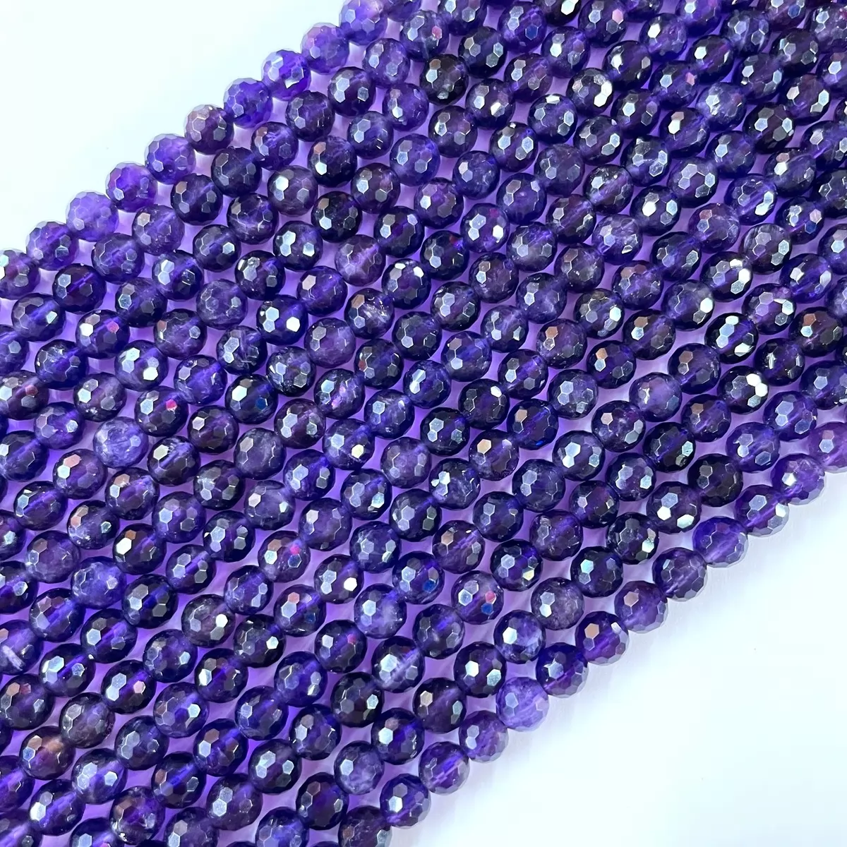 Amethyst Dark, Faceted Round, Approx 4mm-12mm, Approx 380mm