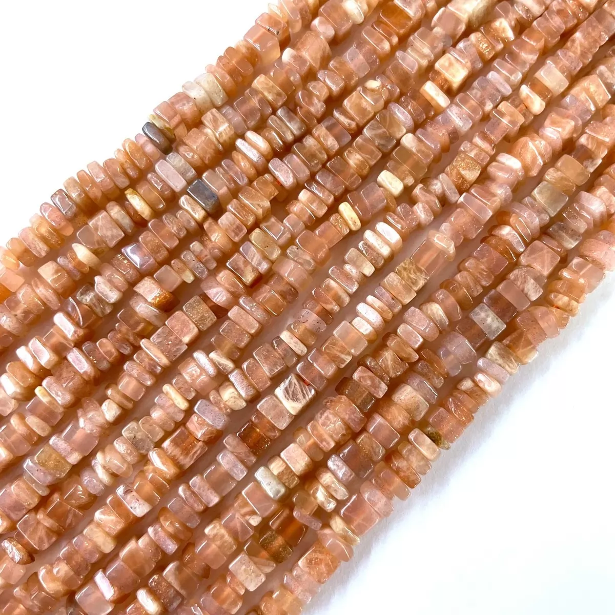 Sunstone, Square Disc, 4x2mm, Approx 380mm