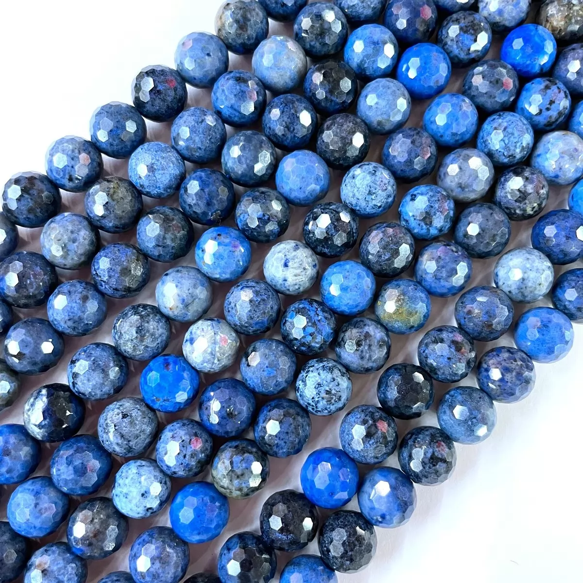 Dumortierite, Faceted Round, Approx 4mm-12mm, Approx 380mm