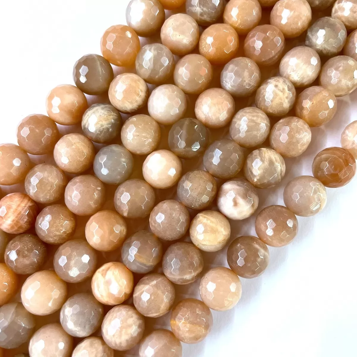 Sunstone, Faceted Round, Approx 4mm-12mm, Approx 380mm