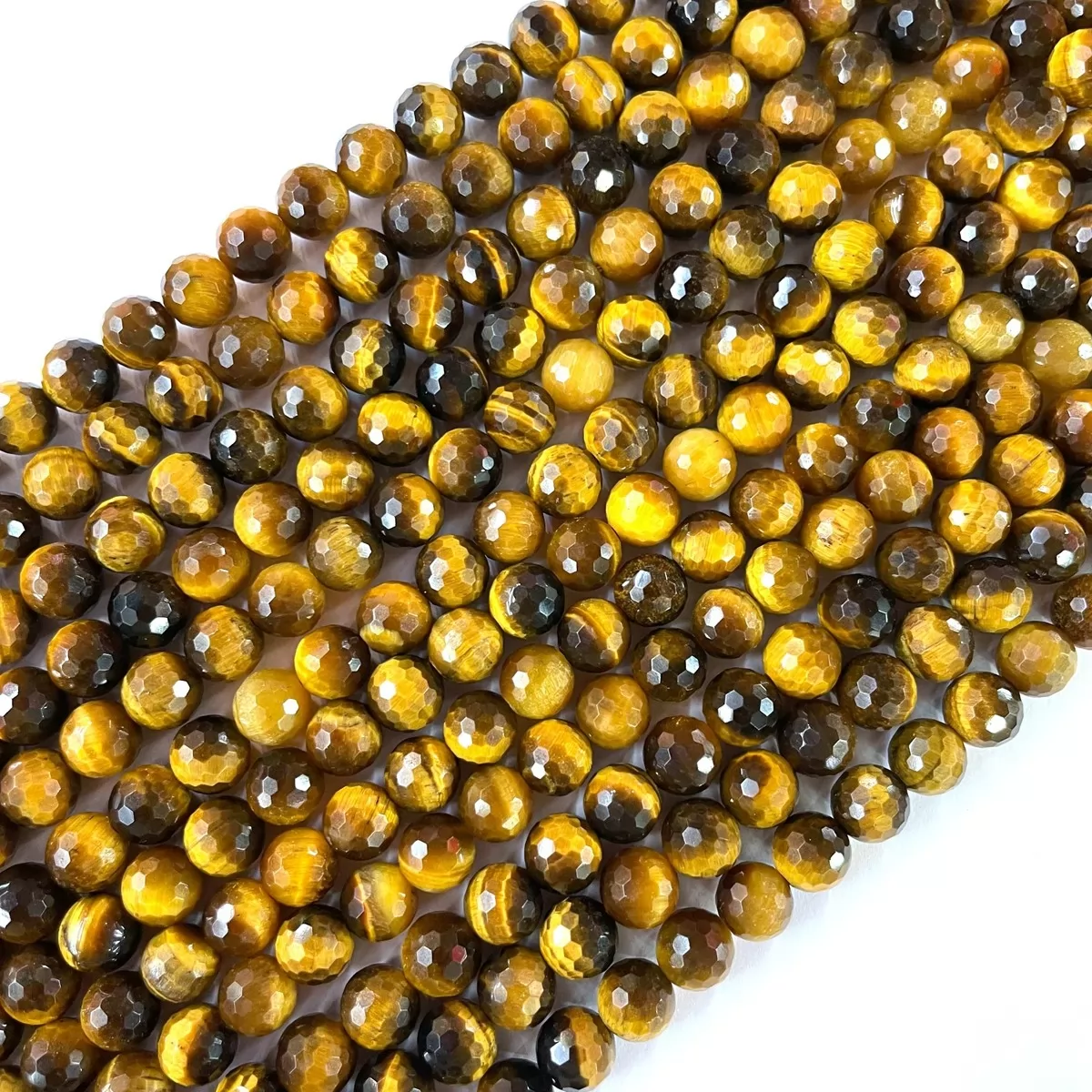 Tiger Eye, Faceted Round, Approx 4mm-12mm, Approx 380mm