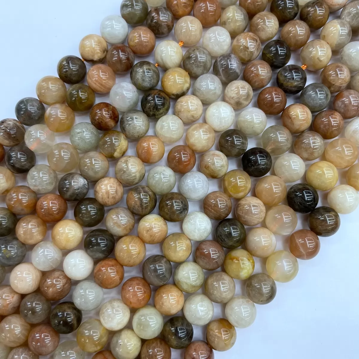 Multicolor Sunstone, Plain Round,4-12mm, Approx 380mm