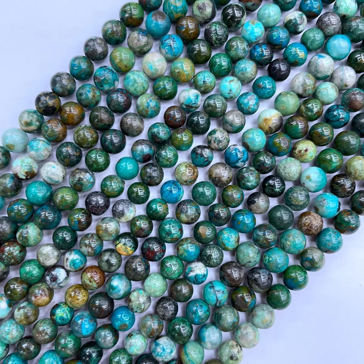 Chrysocolla, Plain Round,4-12mm, Approx 380mm