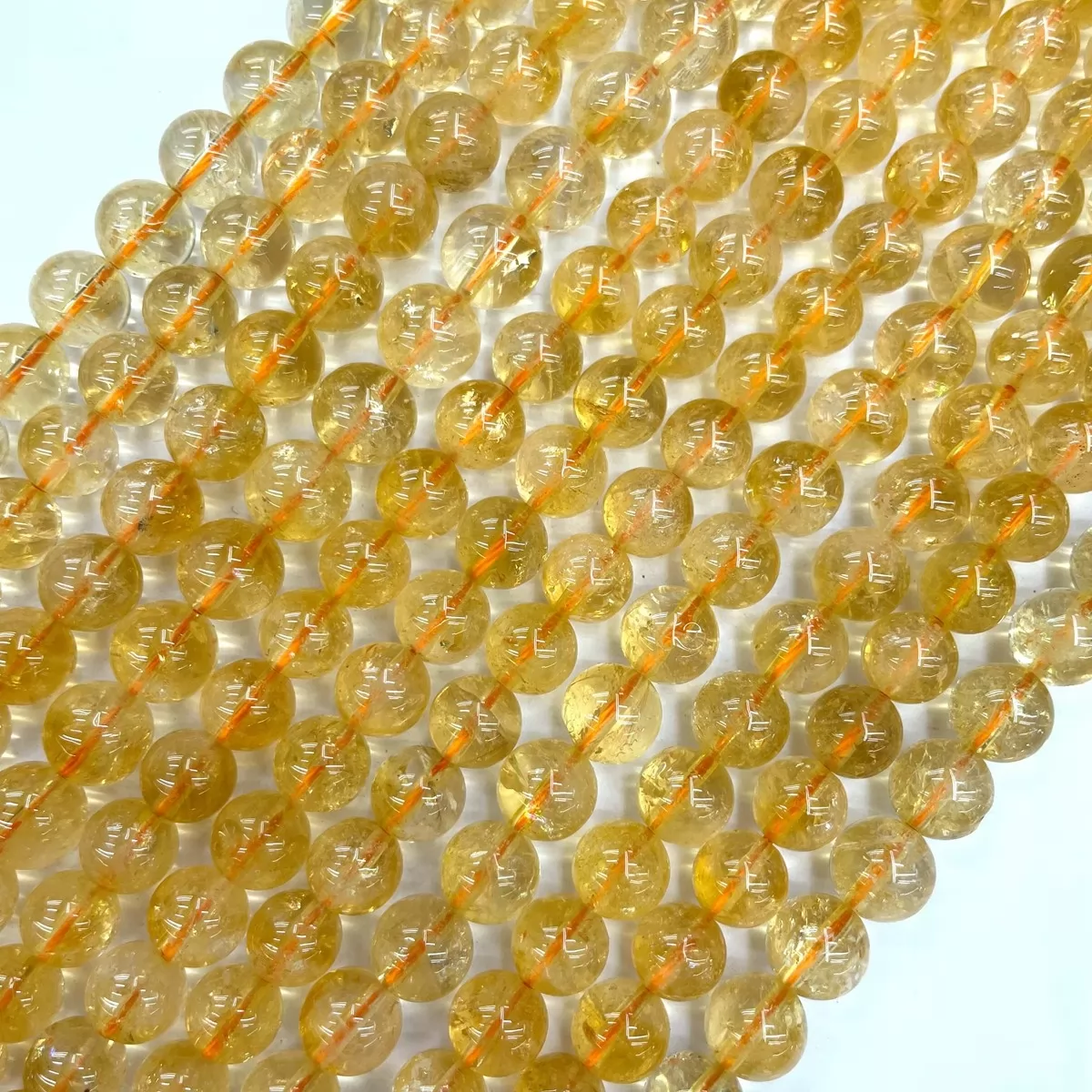 Citrine A, Plain Round,4-12mm, Approx 380mm