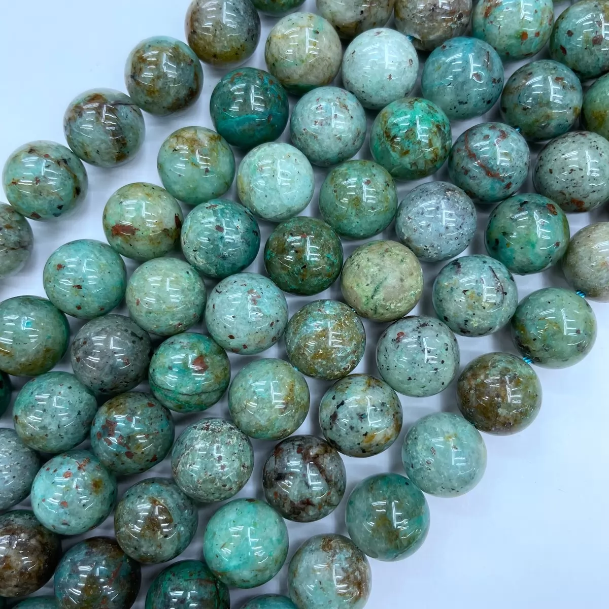 Chrysocolla, Plain Round,4-12mm, Approx 380mm