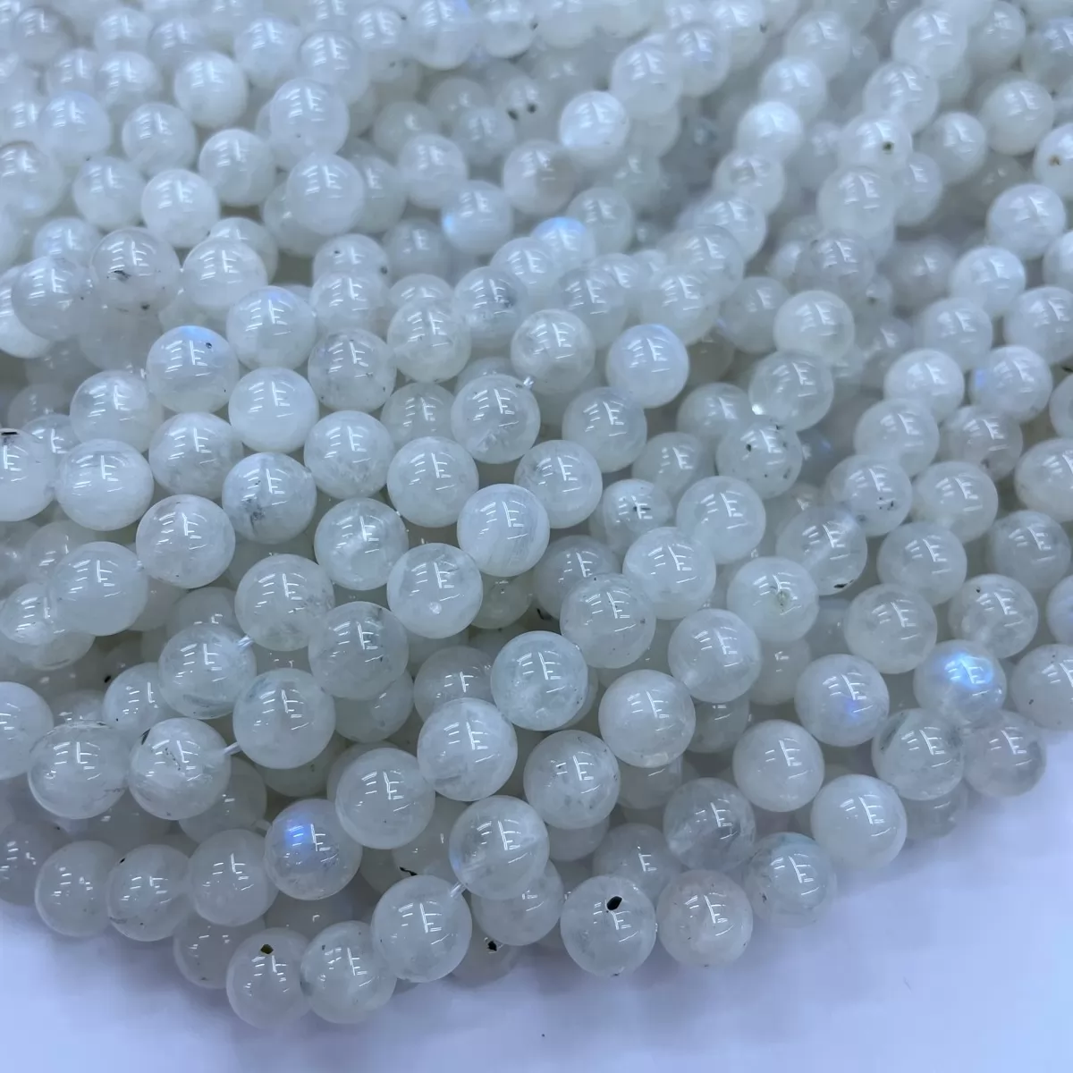 Rainbow Moonstone Black, Plain Round,4-12mm, Approx 380mm