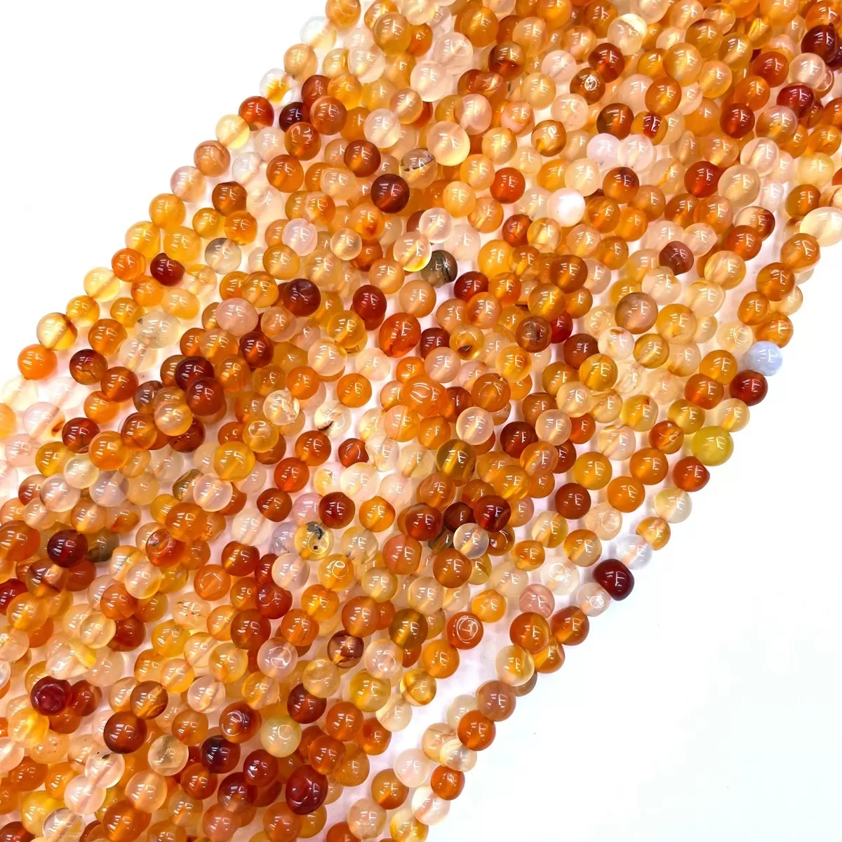 Carnelian, Plain Round,4-12mm, Approx 380mm