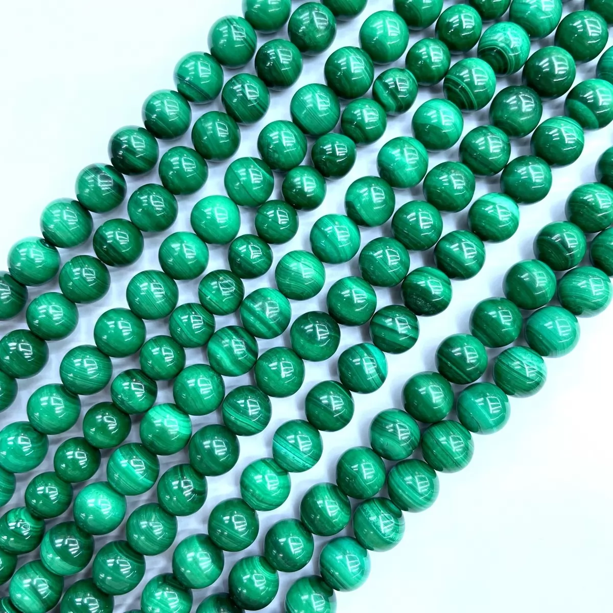 Malachite, Plain Round,4-12mm, Approx 380mm