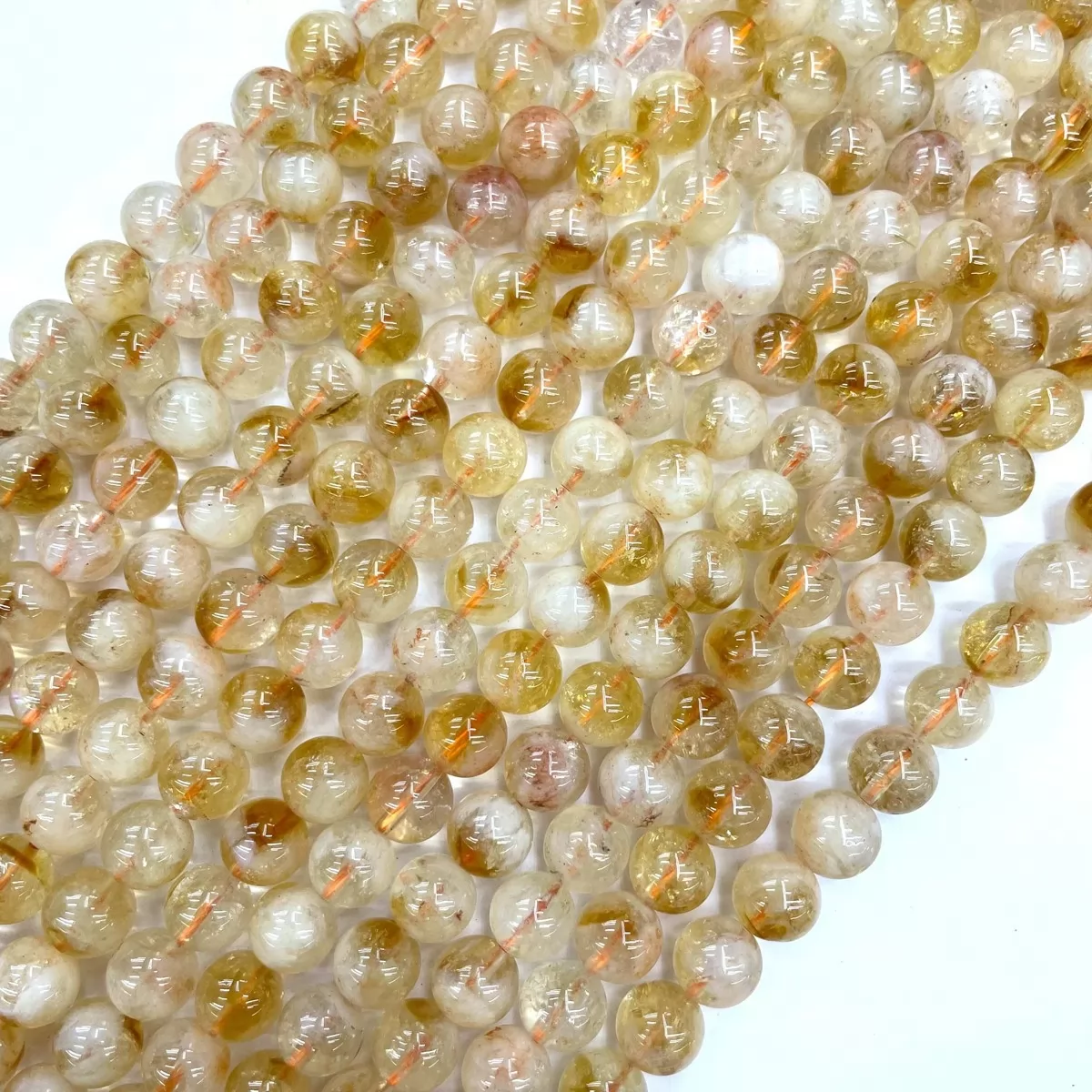 Citrine B, Plain Round,4-12mm, Approx 380mm