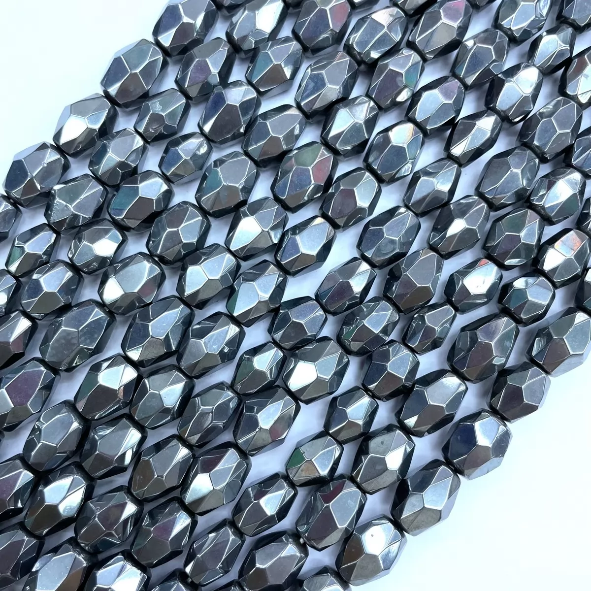 Teraherz, Irregular Faceted Nuggets,10x14mm, Approx 380mm