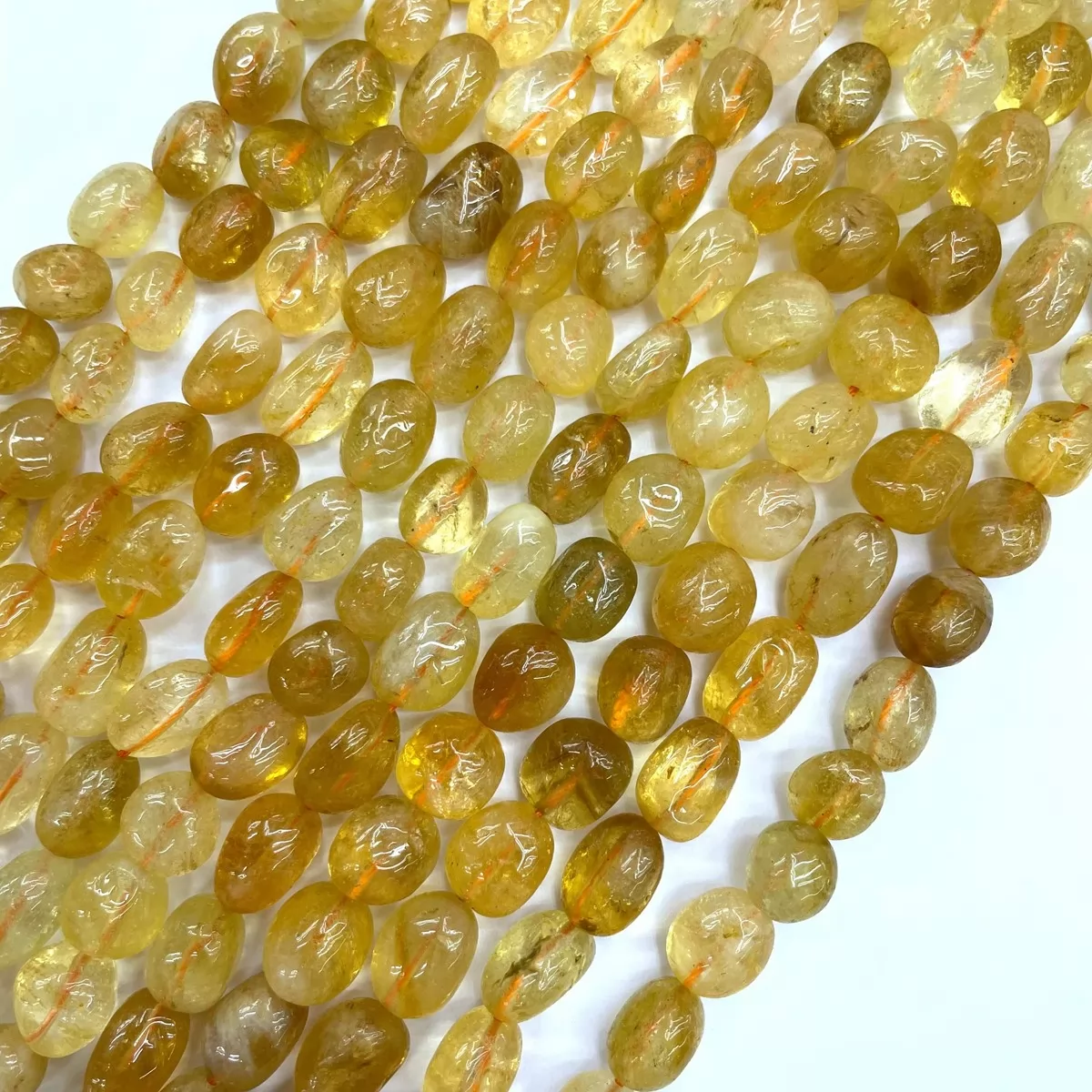 Citrine, Plain Nuggets,10x14mm, Approx 380mm