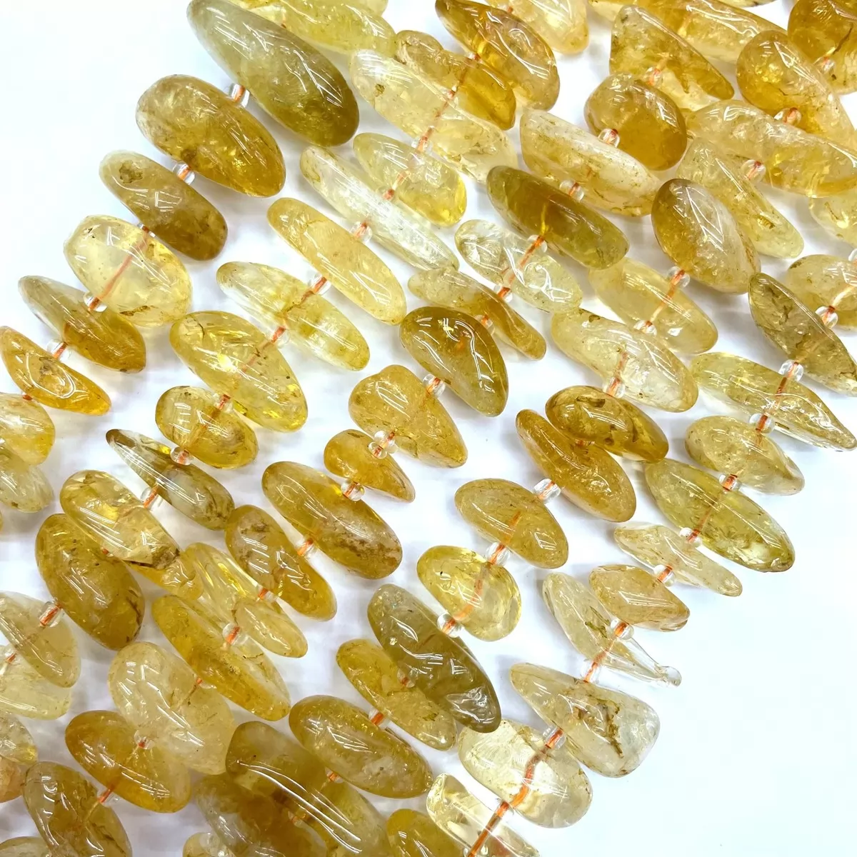 Citrine, Length Tooth Chips,8x17mm, Approx 380mm