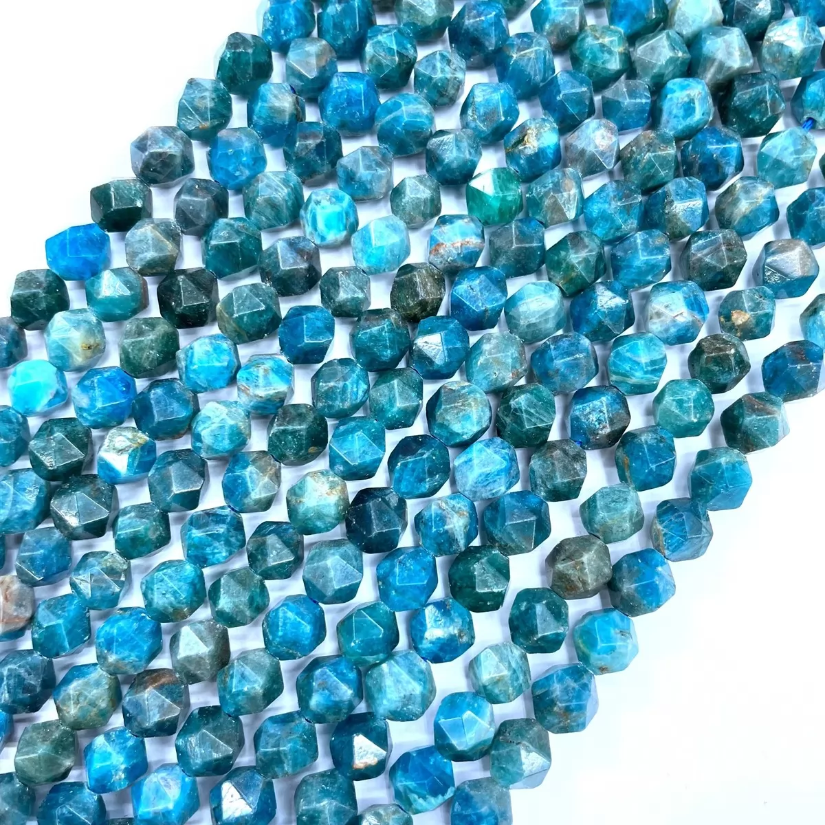 Apatite, Star Faceted Round,8-10mm, Approx 380mm