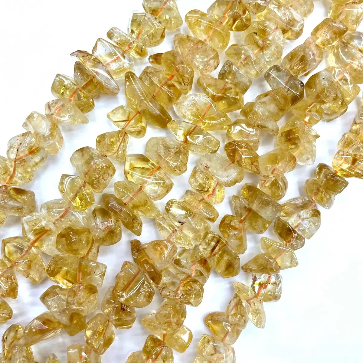 Citrine, Length Tooth Chips,8x15mm, Approx 380mm